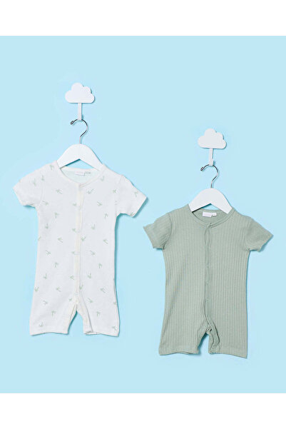 REDTAG طقم ملابس أطفال أولاد بأزرار أمامية متنوعة، عبوة من قطعتين