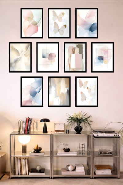 UNT 10-Frame Look Kitchen |   Modern |   Retro Wall Poster Painting Set – 15X...