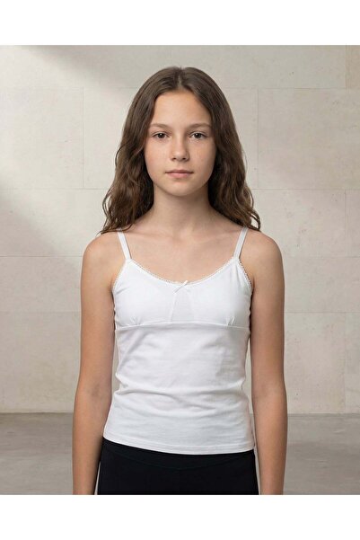 REDTAG Senior Girls Beige and White 2-Pack Vests