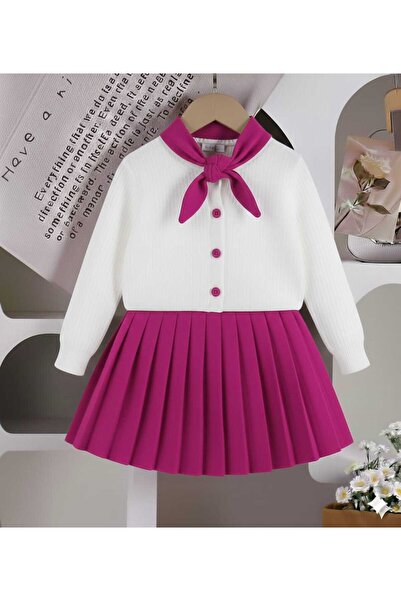 ARBİ kids Set elegant de sărbătoare pentru fete, cu top cu fustă plisată, din...