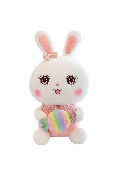 OEM Jucărie de pluș , Iepuraș cu bomboane colorate, Moale și pufos, 30 cm