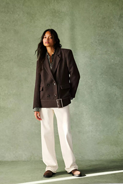 Buti Allbucks Pullbear, Belt Pack Short K Melton Coat Jacket Abpnb3799