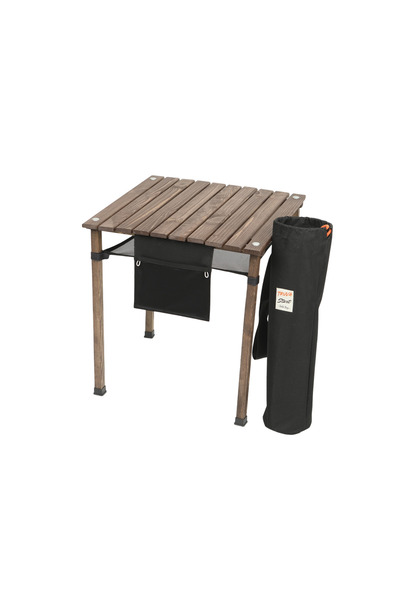 truva start 50x50 Katlanır Ahşap Ceviz Renk Bahçe Balkon Piknik ve Kamp Masas...