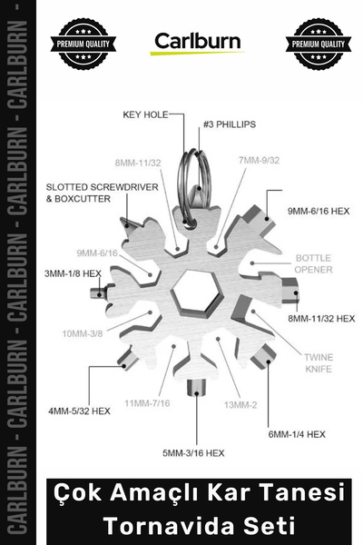 Carlburn Special Production Practical Compact in Keychain Versatile Multi-Pur...