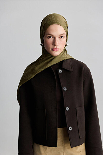 BE BLUE ZEYTİN YEŞİLİ ROSE MAT JAKARLI ŞAL