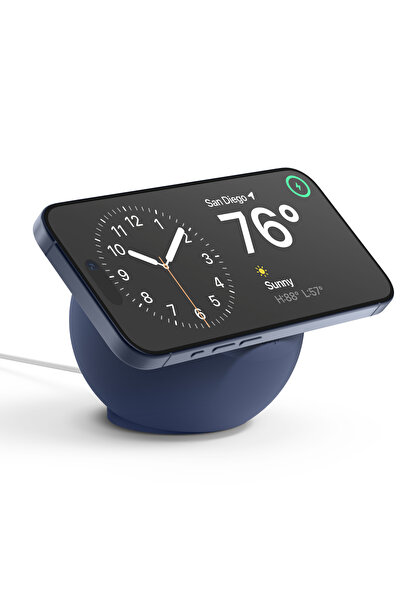 Elago iPhone MagSafe Uyumlu Premium Silikon MS2 Şarj Standı – Mavi