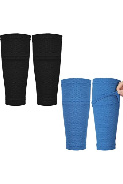Arabest 2 Pairs Soccer Shin Guard Sleeves,Modern Simple Design Soft Calf Sock...