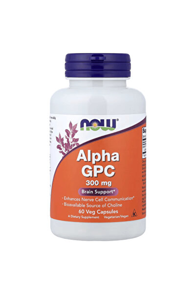 Now Alpha GPC 300 mg with Brain & Cognitive Phospholipids 60 Veg Caps