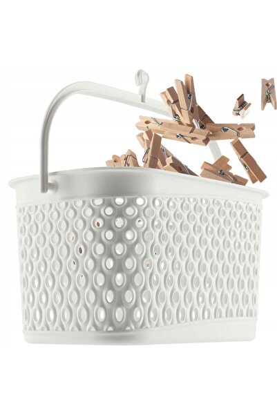 KADAX Coș suspendat pentru clești de rufe, dreptunghiular, alb