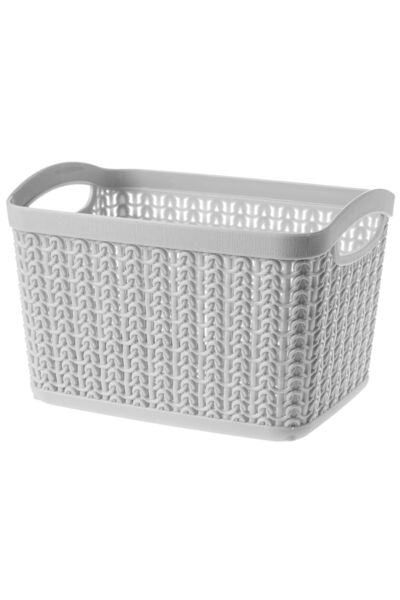 KADAX Cutie de depozitare 3,3 l, organizator de coș din plastic, gri