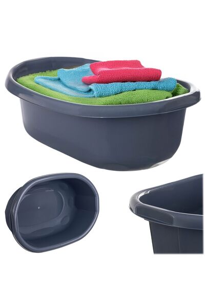 KADAX Bol de rufe din plastic, 30L, oval, cu mânere