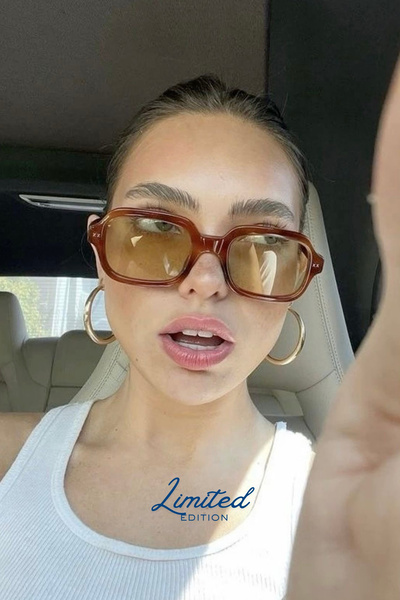 COOLANDBETTER Select Frame Valen Tile Rectangular Women's Sunglasses – Thick ...