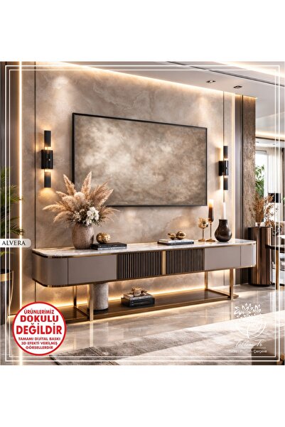 Tablomtr Alvera - Dijital Baskılı Siyah Metal Çerçeveli Gerçek Camlı Tekli De...