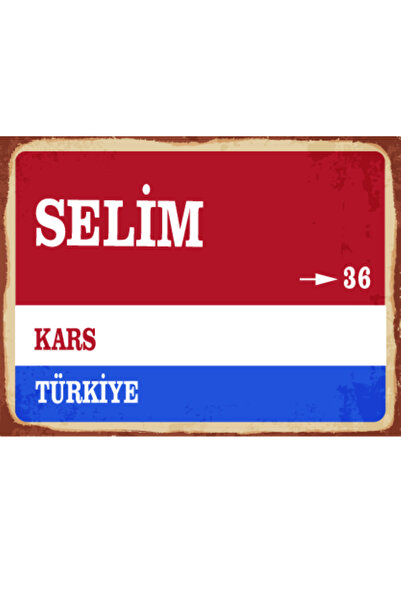 BiveSa Kars ili Selim İlçesi Retro Ahşap Sokak Tabelası