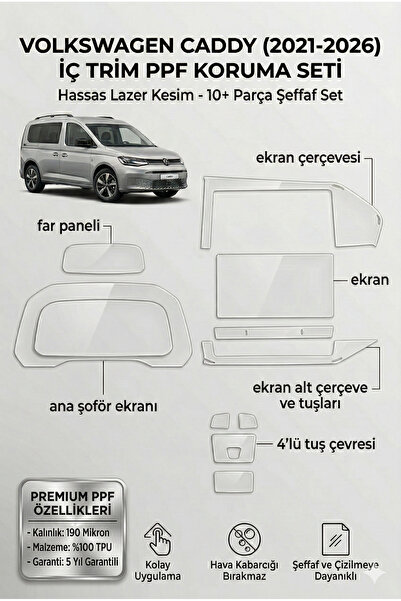 Drive Detailing Volkswagen Caddy (2021-2026) Interior Trim Ppf Protection Set...