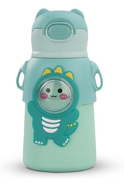 Twisoo زجاجة ماء للأطفال من الفولاذ المقاوم للصدأ - مانعة للتسرب، معزولة بتفر...