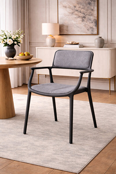 N.zone كرسي طعام أنيق بتصميم عصري ووسادة مريحة مناسب لغرفة الطعام والمعيشة