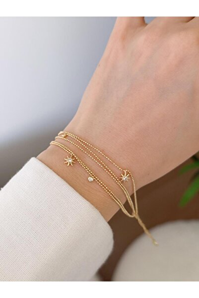 Venus Design Steel Multi Chain Sun Bracelet