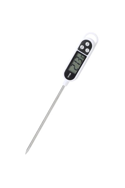 OEM Digital Cooking Thermometer with Long Probe, White