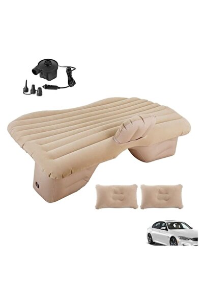 Impact Vision Inflatable Car Mattress with 2 Pillows and Pump, Beige, Impact ...
