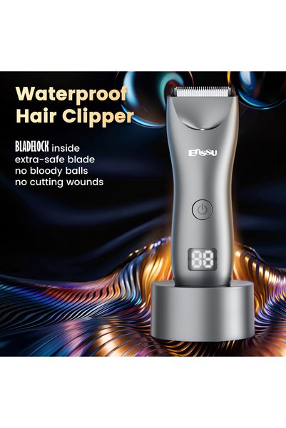 ENSSU Body Hair Trimmer for Men, Electric Groin Ball Shaver, Rechargeable Body Groomer with Replacement Blade, Personal Care Trimmer for Men
