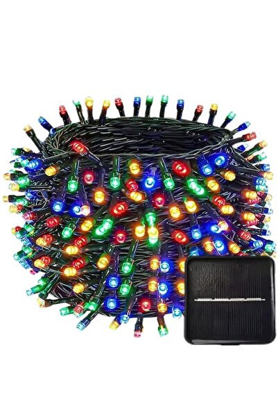 SDEPOT Instalație de Crăciun, 100 de lumini LED, 10m, multicolore, panou solar