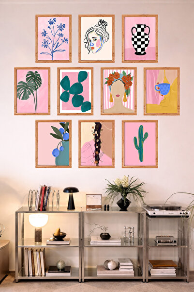 UNT 10-Frame Look Kitchen |   Modern |   Retro Wall Poster Painting Set – 15X...