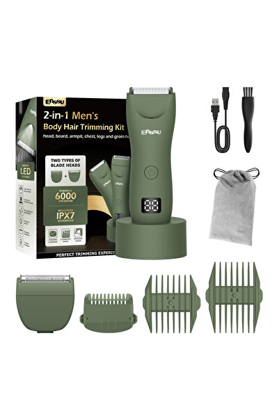 ENSSU Manscape Trimmer for Men, 2 in 1 Electric Hair Trimmer for Men