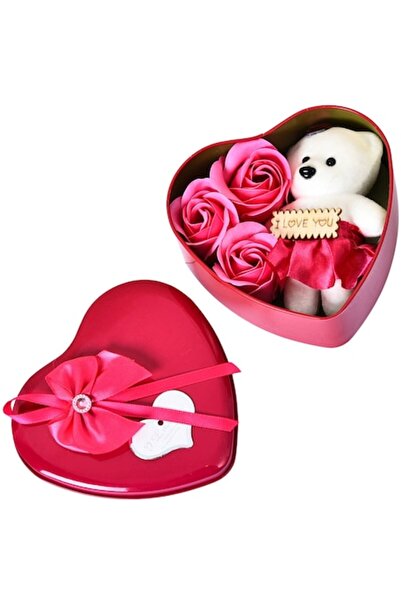 SDEPOT Heart-Shaped Gift Box with Teddy Bear