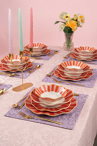 Bernardo Glamour 24 Parça Porselen Yemek Takımı