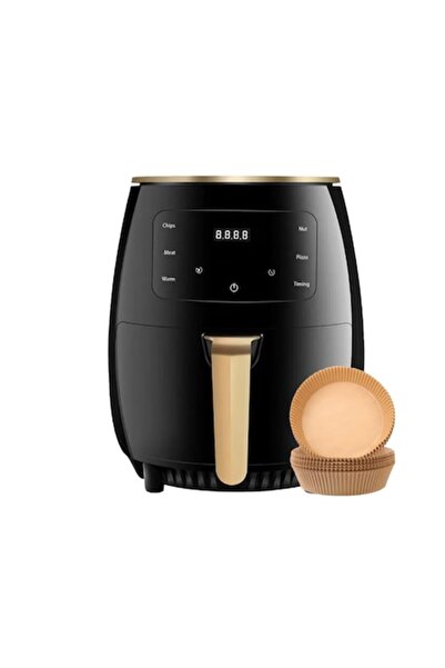 JRH Friteuză cu aer cald fără ulei, 2400 W, funcție de coacere, 6 L