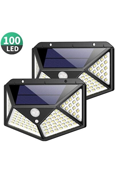 Picpac Set de 2 lămpi solare 100 LED cu senzor de mișcare