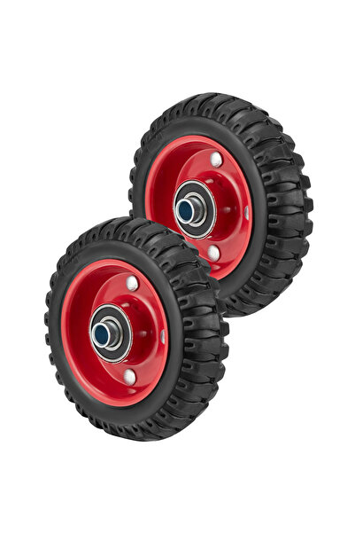 Lawazim BMB 2 Piece 6 Inch Heavy Duty Rubber Caster Wheel 350kg Capacity