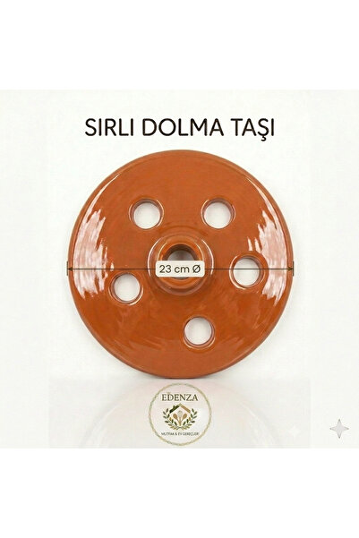 Edenza Güveç Dolma Sarma Taşı Kapağı Sırlı Çömlek 23 Cm