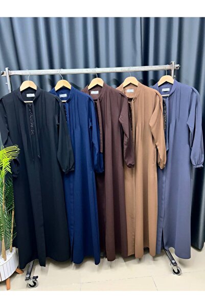 Aryen Stone Embroidered Ferace with Scarf