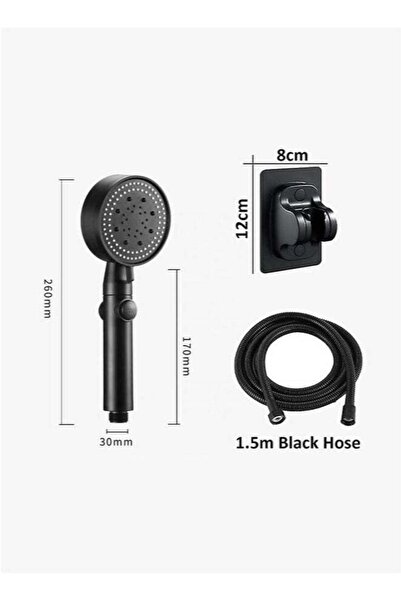 Arabest High Pressure Handheld Shower Head With 5 Settings, adjustable Height...