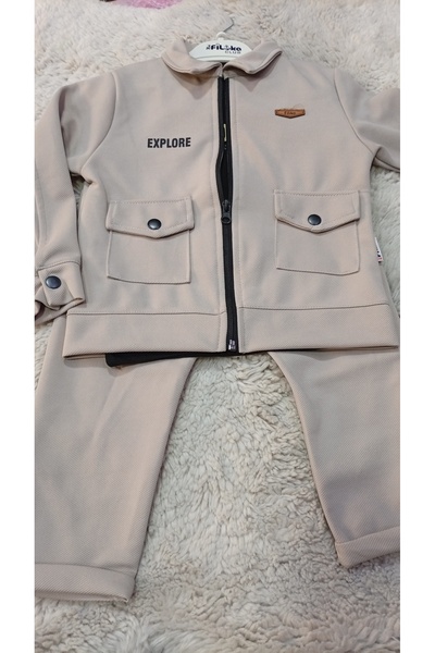 Melodikids ERKEK ÇOCUK ÖNÜ FERMUARLI 3LÜ EŞOFMAN TAKIMI