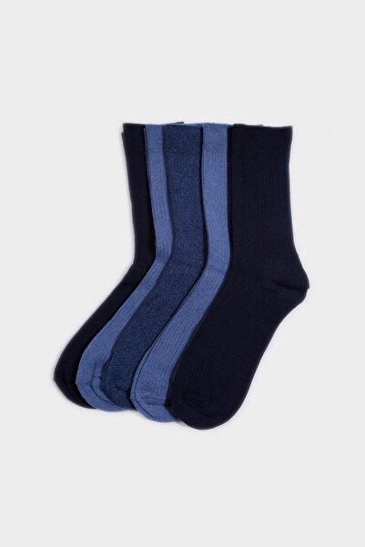 DeFacto Men's 5-Pack Cotton Long Socks G6519Axns