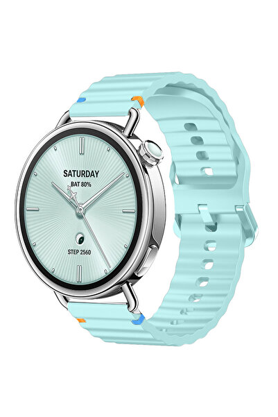 Sneezy سلك سيليكون ناعم Wave D منقوش T بإبزيم متوافق مع ساعة Mi Watch S4 مقاس...