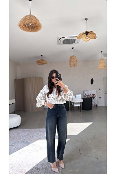 Buket Teke جينز بالون أصلي من تينتلي داكن اللون ZR