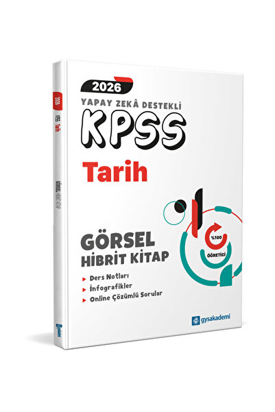 Data Yayınları gysakademi 2026 KPSS Yapay Zeka Destekli Tarih Görsel Hibrit K...