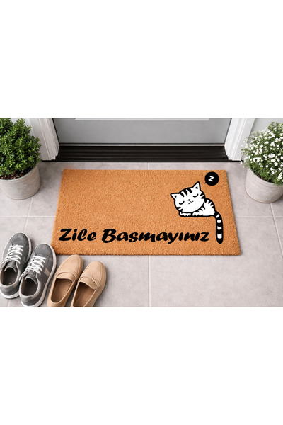 Borambalaj Natural Koko Doormat, 40X60 Cm, Bristle Door Mat, Do Not Ring the ...