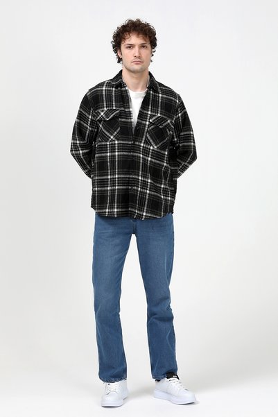 JB John Borners Men's Long Sleeve Double Pocketed Lumberjack Shirt Green - 508