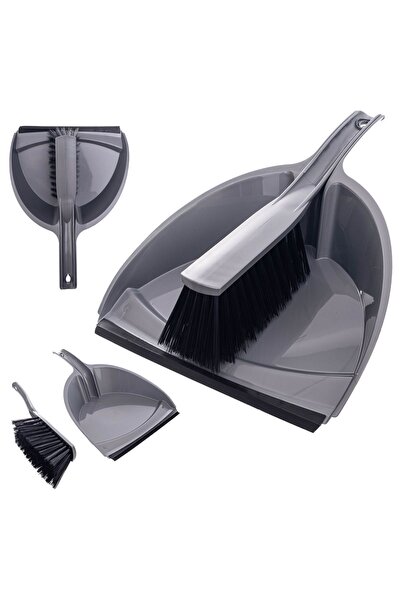 KADAX Broom and Dustpan 2in1 Set for Cleaning, Sweeping, Spatula, Brush