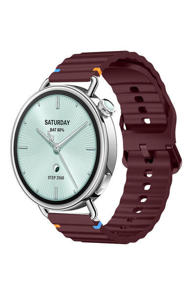 Sneezy سلك سيليكون ناعم Wave D منقوش T بإبزيم متوافق مع ساعة Mi Watch S4 مقاس...