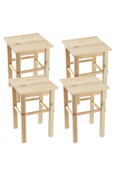 KADAX Scaun de bucătărie din lemn masiv de pin, 43,5 cm