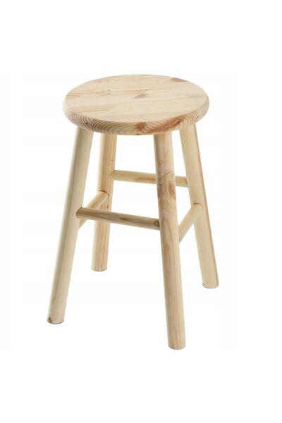 KADAX Scaun de bucătărie din lemn masiv de pin, 46 cm