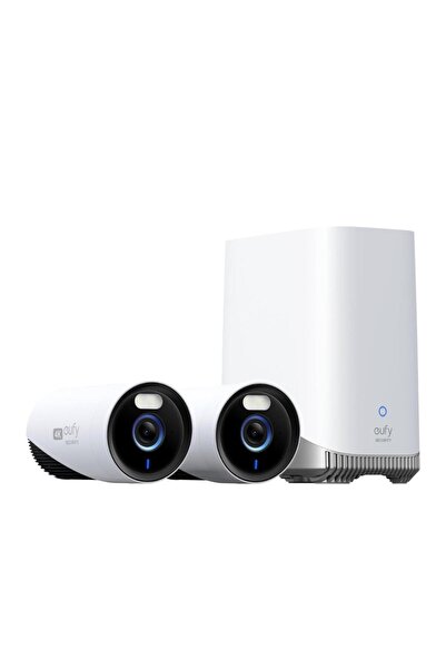 eufy Video Surveillance Kit 4K AI 24/7 HomeBase 3 + 2 Cameras White, eufyCam ...