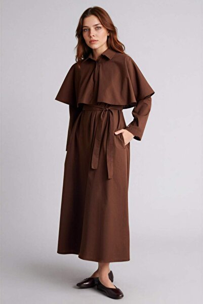 DeFacto Regular Fit Shirt Collar Poplin Long Sleeve Dress G7510Ax26Sp