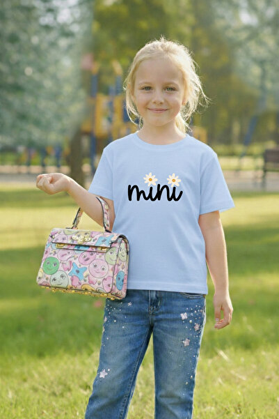 VODEXA Tricou pentru fete cu imprimeu mini, 100% bumbac – Tricou de vară pent...